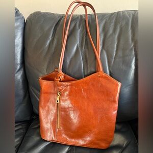 Italian Leather Convertible Backpack Shoulderbag
